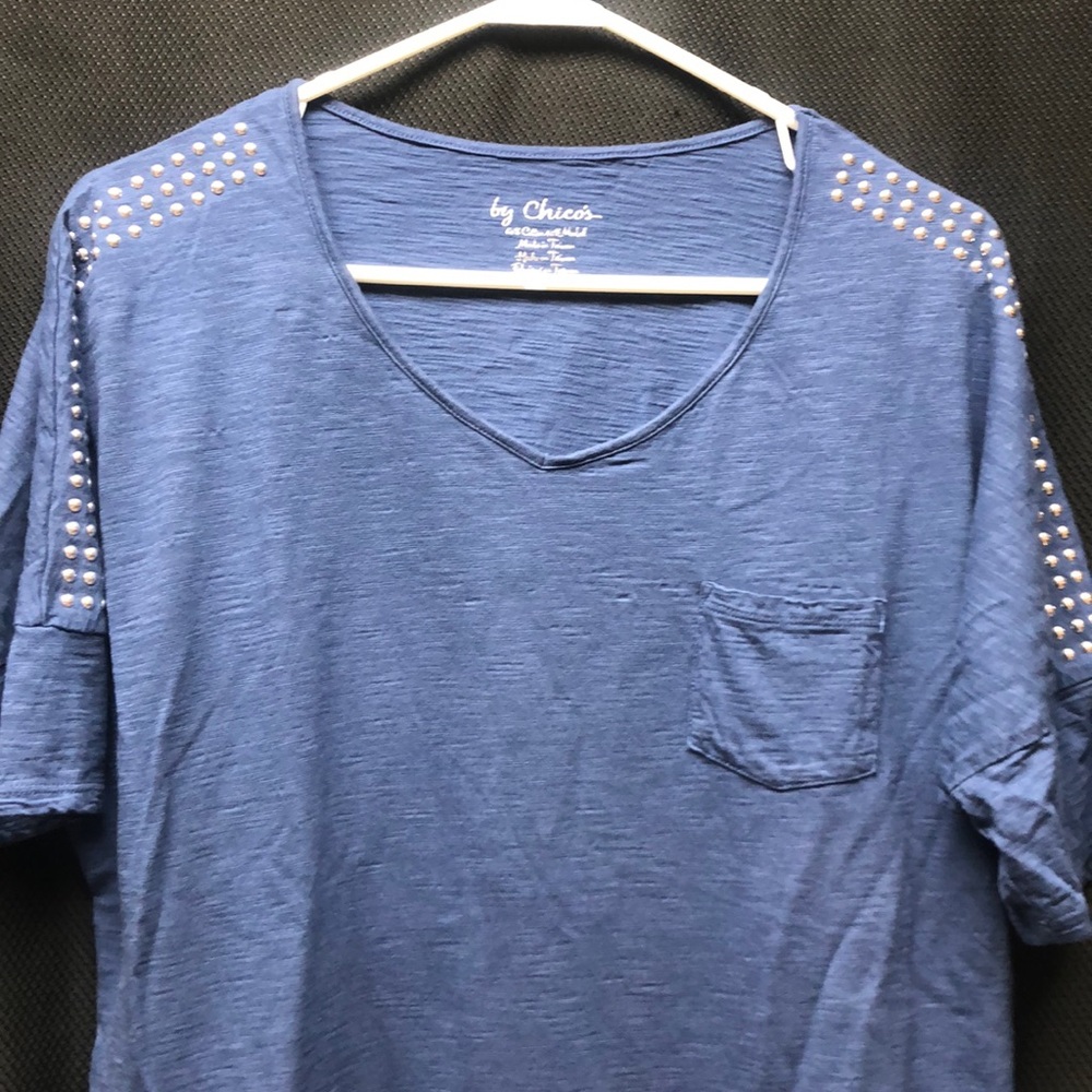 Chico’s Silver Studded “T”